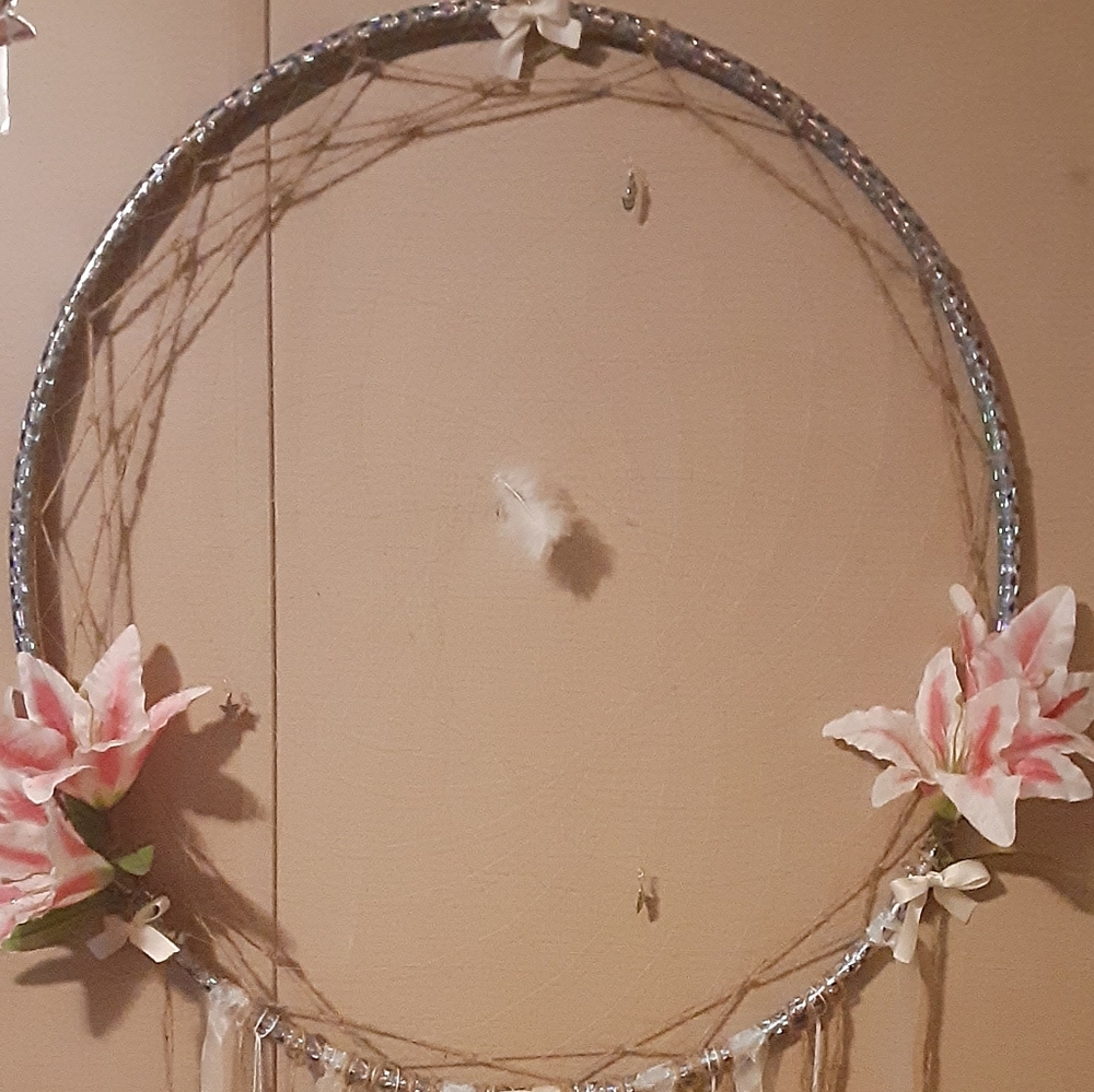 Handmade hulahoop dreamcatcher